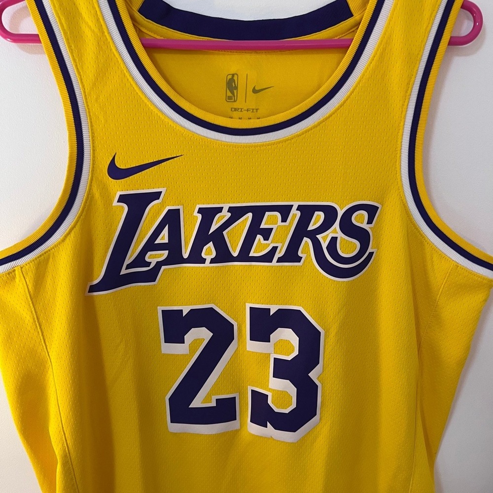 Nike LeBron James Los Angeles Lakers Icon Edition NBA Jersey Men's Size M 44 - Picture 2 of 13